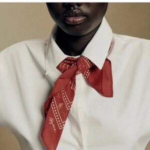 NWT Gorgeous Sezane le Foulard Red Floral Scarf